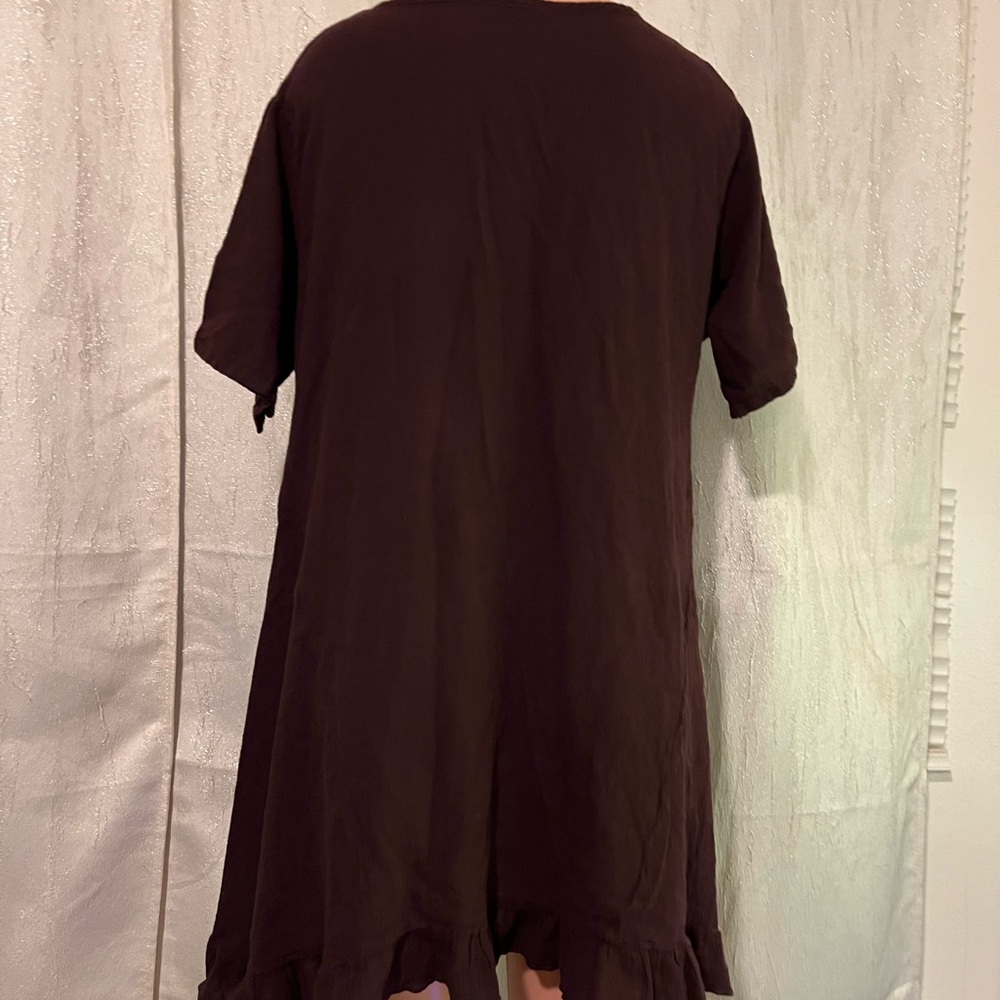 Oh My Gauze! Dark Brown Tunic Top - Picture 5 of 7